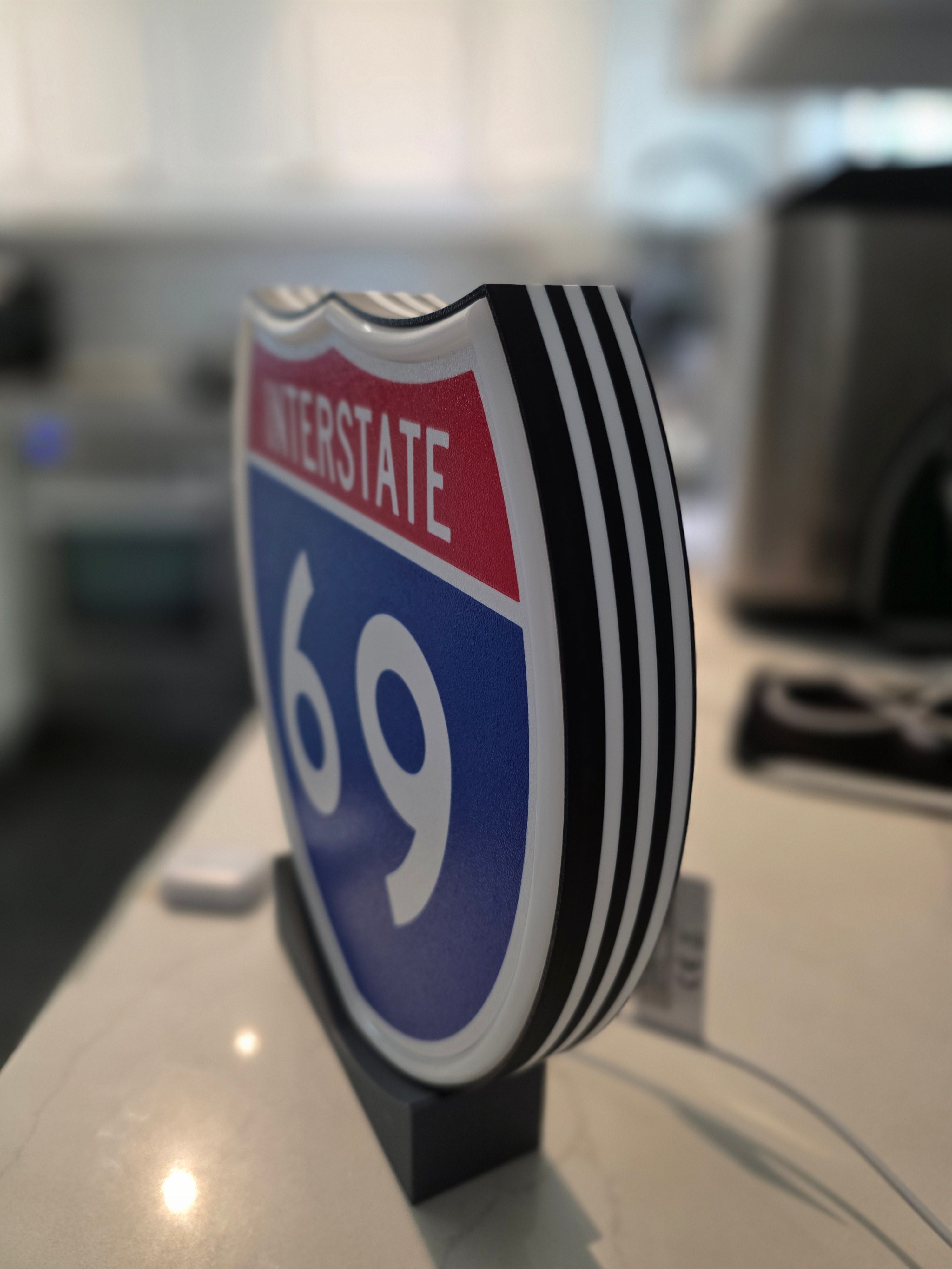 Interstate 69 Sign (Neon Style/Silicone)